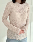 Longsleeves, mit Spitze, 5 Farben