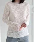 Longsleeves, mit Spitze, 5 Farben