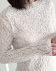 Longsleeves, mit Spitze, 5 Farben