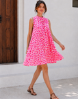 Tunika, Rückenschleife, Leo, Neon-Pink