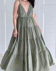 Sommer-Maxikleid, Volant, 3 Farben