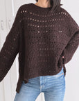 Häkelpullover, Schoko