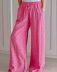 Musselin Hose, Wild-Leo, Neon-Violett