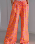 Musselin Hose, Wild-Leo, Orange-Violett