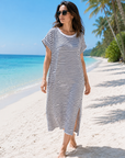 T-Shirt-Kleid, Streifen, 4 Farben