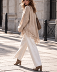 Oversize-Pullover mit Spitzensaum, 5 Farben