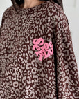 Sweatshirt, Leo, 3D-SelfLove, Schoko