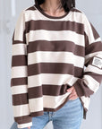 Sweatshirt, Perfect Life, Blockstreifen, 4 Farben