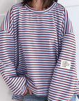 Sweatshirt, Perfect Life, Streifen, Blau
