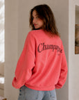 Sweatshirt, Champagne Club, Korallrosa