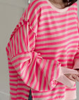 Sweatshirt, Streifen, mit Schlitzbund, 3 Farben