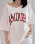 Sweat-T-Shirt, Leo-Amour, 3 Farben