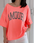 Sweat-T-Shirt, Leo-Amour, 3 Farben