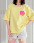 Sweat-T-Shirt, Smiley II, 3 Farben