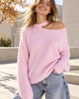 Pullover mit Cut-Out Ausschnitt, 4 Farben