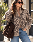 Strickjacke, Leo, Reißverschluss, Taupe