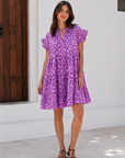 Musselin Tunika, Wild-Leo, Violett