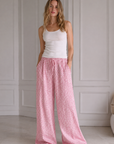 Musselin Hose, Rosa-Leo