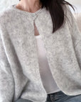 One-Button-Cardigan, Alpaka, 5 Farben