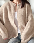 One-Button-Cardigan, Alpaka, 5 Farben