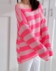 Strickpullover, Blockstreifen, 3 Farben