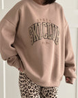 Sweatshirt, Skiclub, 2 Farben, Taupe