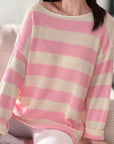Strickpullover, Blockstreifen, 3 Farben