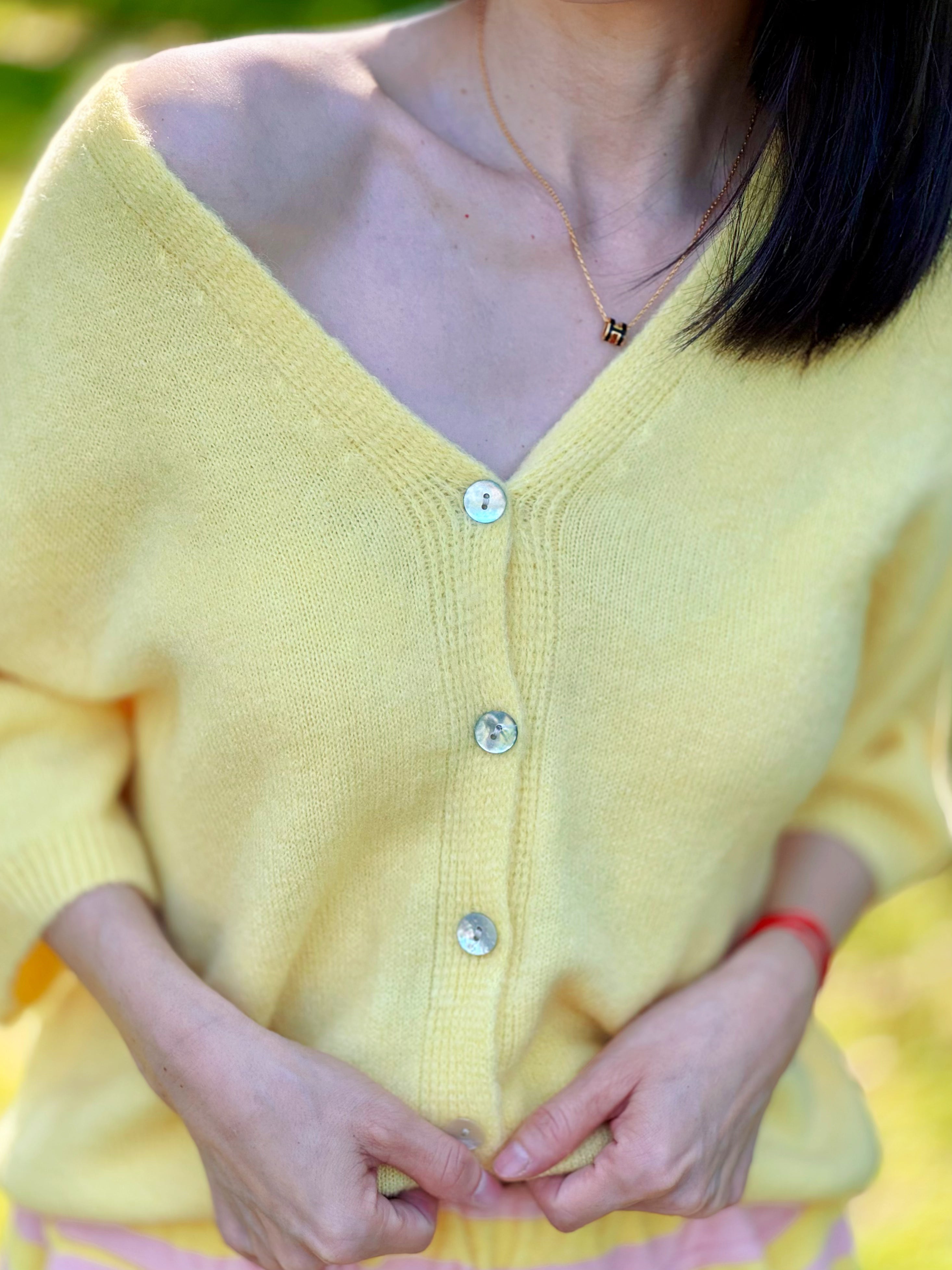 Strickjacke, Alpaka, 3/4 Ärmel, 6 Farben