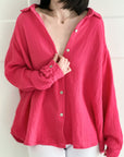 Musselin Bluse, regular, Wassermelone