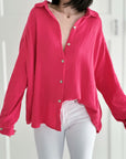 Musselin Bluse, regular, Wassermelone