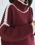 Pullover, mit Rand, 5 Farben