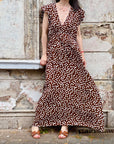 Kleid, Rückenausschnitt, ärmellos, Polka Dots, 5 Farben