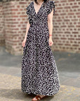 Kleid, Rückenausschnitt, ärmellos, Polka Dots, 5 Farben