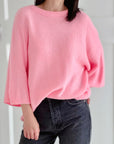 Pullover, Alpaka, Rundhalsausschnitt, 3/4 Ärmel, 6 Farben