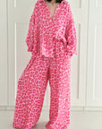Musselin Bluse, Pink-Leo