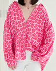 Musselin Bluse, Pink-Leo
