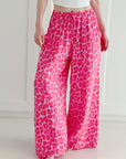 Musselin Hose, Wide-Leg, Pink-Leo