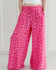 Musselin Hose, Wide-Leg, Pink-Leo