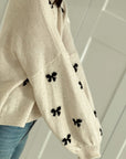 Pullover, Schleife-Print