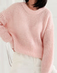 Pullover, Mohair, Netzmuster, 4 Farben