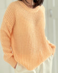 Pullover, Mohair, Netzmuster, 4 Farben
