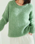 Pullover, Mohair, Netzmuster, 4 Farben