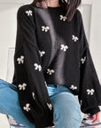 Pullover, Schleife-Print