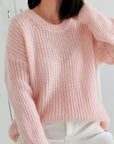 Pullover, Mohair, Netzmuster, 4 Farben
