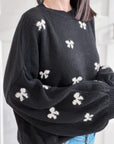 Pullover, Schleife-Print