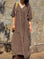 Musselin Kleid, Kurzarm, Schoko-Leo