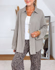 Musselin Bluse, regular, Taupe