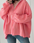 Musselin Bluse, Streifen II, 2 Farben