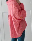 Musselin Bluse, Streifen II, 2 Farben