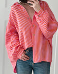 Musselin Bluse, Streifen II, 2 Farben